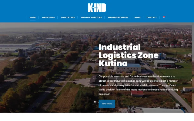 Početna stranica kind.hr — Industrijsko-logistička zona Kutina