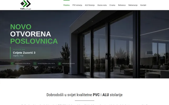 Početna stranica kkep.hr — K&K EuroProjekt PVC i ALU stolarija