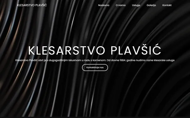 Početna stranica klesarstvo-plavsic.hr — klesarska radionica
